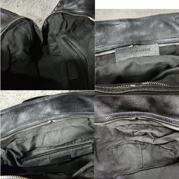 READ Alexander McQueen Leather Skull Padlock Zip Around Biker Bag Black - Picture 3 of 16